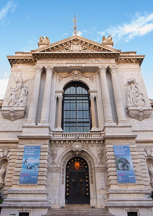 Musée océanographique de Monaco - facade Nord - affiche Aires Marines Protégées